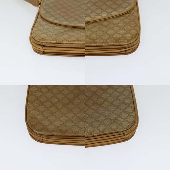 CELINE Macadam Canvas Shoulder Bag Pvc Beige Gold - Picture 10 of 13